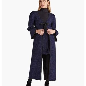 Brand New Hill House Lou Lou Duster Jacket in Midnight Tweed - XS